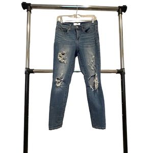 Distressed jeans